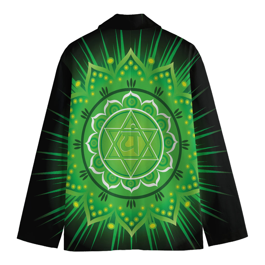 Anahata Chakra Mandala Print Men's Blazer