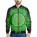 Anahata Chakra Mandala Print Men's Bomber Jacket