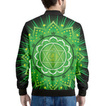 Anahata Chakra Mandala Print Men's Bomber Jacket