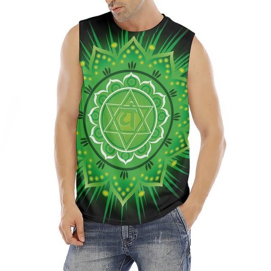 Anahata Chakra Mandala Print Men's Fitness Tank Top