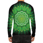 Anahata Chakra Mandala Print Men's Long Sleeve Rash Guard