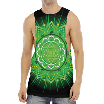 Anahata Chakra Mandala Print Men's Muscle Tank Top