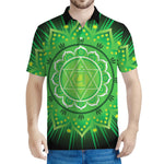 Anahata Chakra Mandala Print Men's Polo Shirt