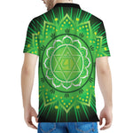 Anahata Chakra Mandala Print Men's Polo Shirt