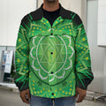 Anahata Chakra Mandala Print Men's Shirt Jacket