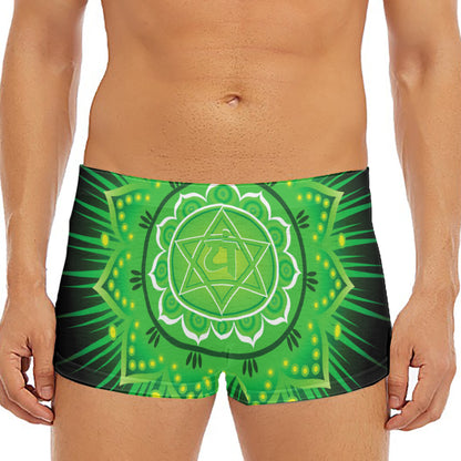 Anahata Chakra Mandala Print Men's Short Boxer Briefs