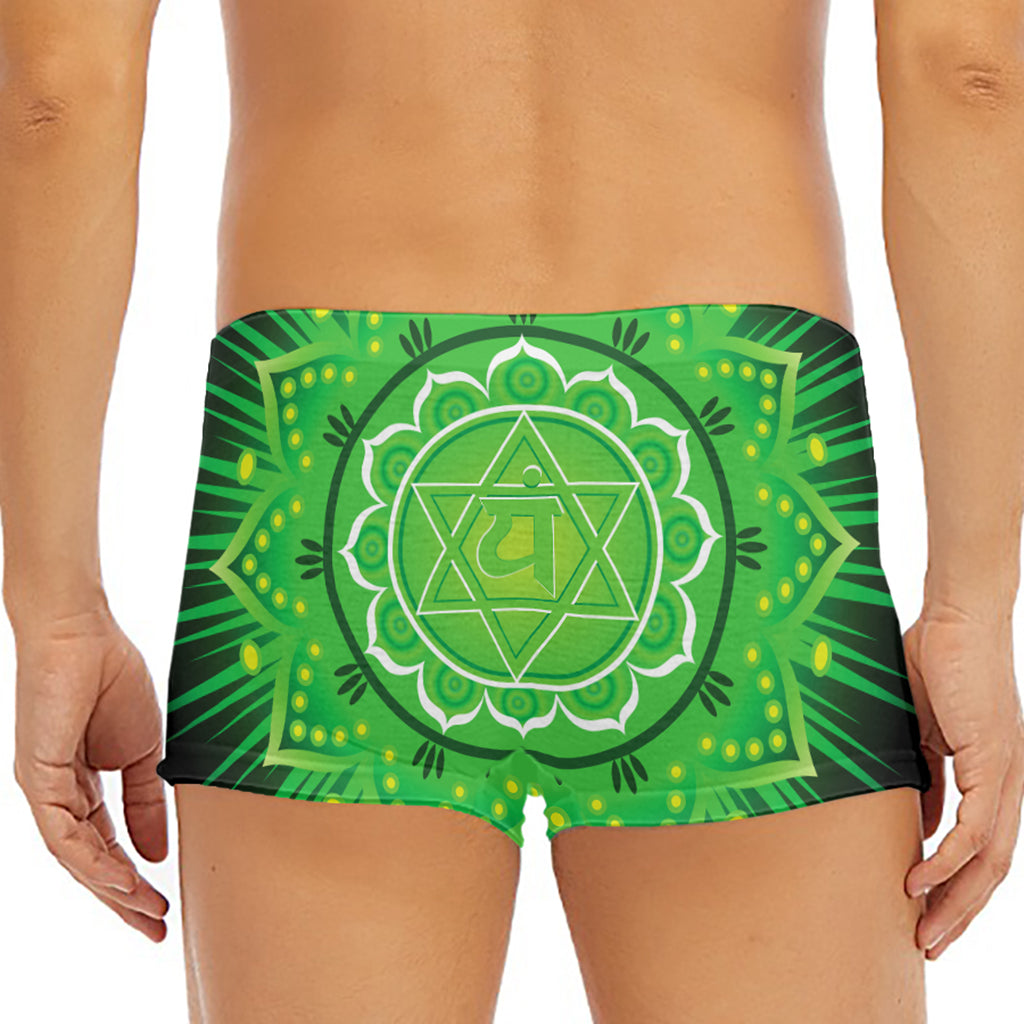 Anahata Chakra Mandala Print Men's Short Boxer Briefs
