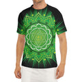 Anahata Chakra Mandala Print Men's Short Sleeve Rash Guard