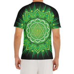 Anahata Chakra Mandala Print Men's Short Sleeve Rash Guard
