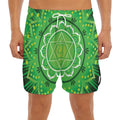 Anahata Chakra Mandala Print Men's Split Running Shorts