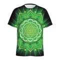 Anahata Chakra Mandala Print Men's Athletic T-Shirt