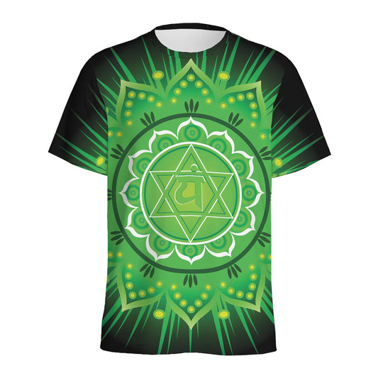 Anahata Chakra Mandala Print Men's Sports T-Shirt