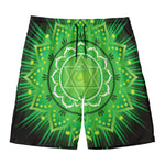 Anahata Chakra Mandala Print Men's Swim Trunks