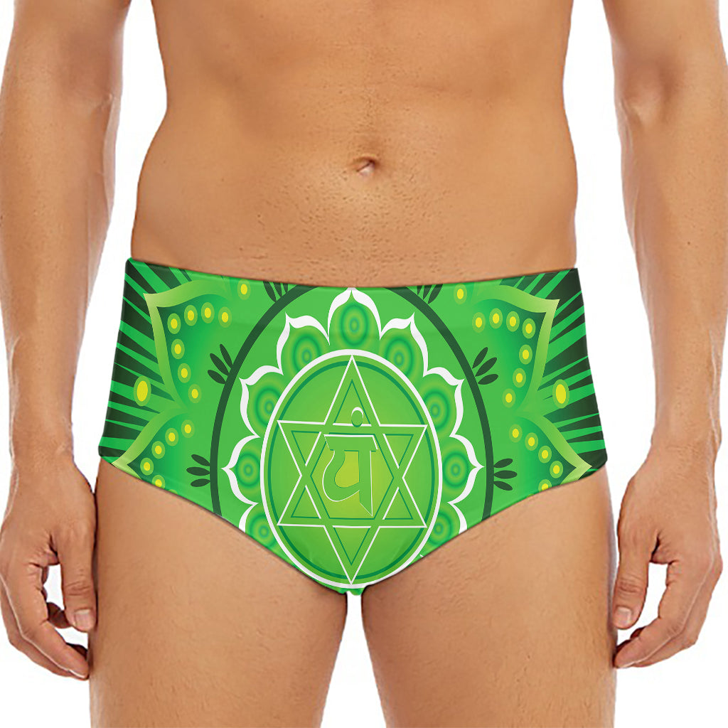 Anahata Chakra Mandala Print Men's Triangle Swim Briefs