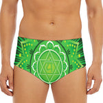 Anahata Chakra Mandala Print Men's Triangle Swim Briefs