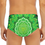 Anahata Chakra Mandala Print Men's Triangle Swim Briefs