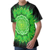 Anahata Chakra Mandala Print Men's Velvet T-Shirt