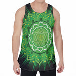 Anahata Chakra Mandala Print Men's Velvet Tank Top
