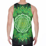 Anahata Chakra Mandala Print Men's Velvet Tank Top