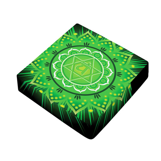 Anahata Chakra Mandala Print Outdoor Seat Cushion Cover