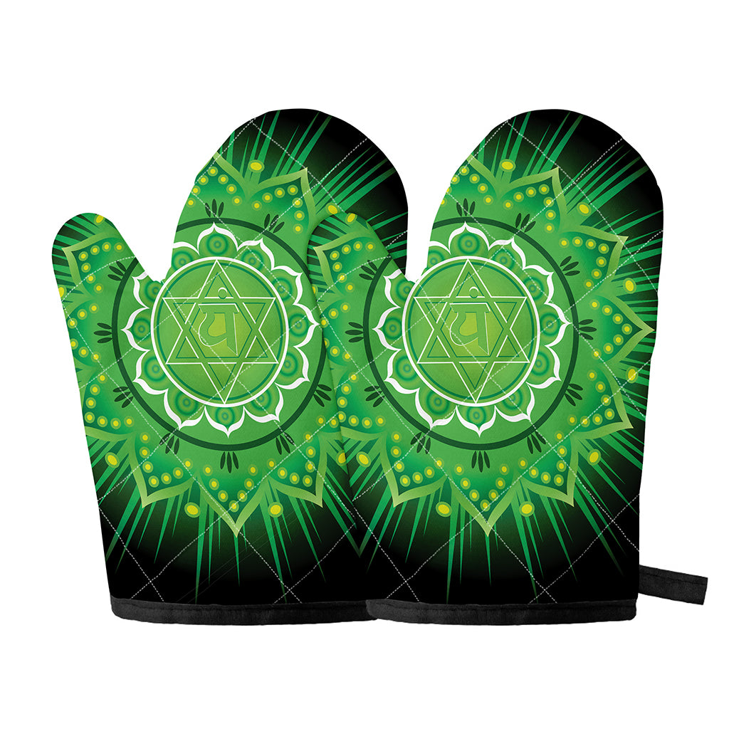 Anahata Chakra Mandala Print Oven Mitts