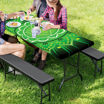Anahata Chakra Mandala Print Picnic Table Cover