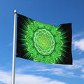 Anahata Chakra Mandala Print Polyester Flag