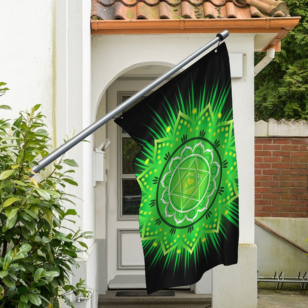 Anahata Chakra Mandala Print Polyester Flag