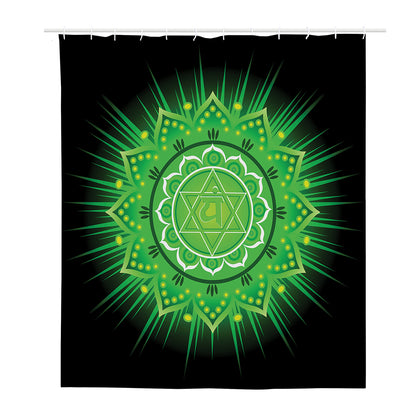 Anahata Chakra Mandala Print Polyester Shower Curtain