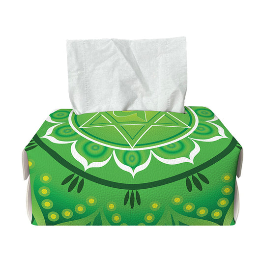 Anahata Chakra Mandala Print Rectangle Tissue Box Cover