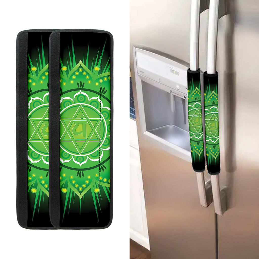 Anahata Chakra Mandala Print Refrigerator Handle Covers
