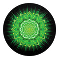 Anahata Chakra Mandala Print Round Blanket