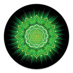 Anahata Chakra Mandala Print Round Floor Mat