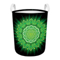 Anahata Chakra Mandala Print Round Laundry Basket