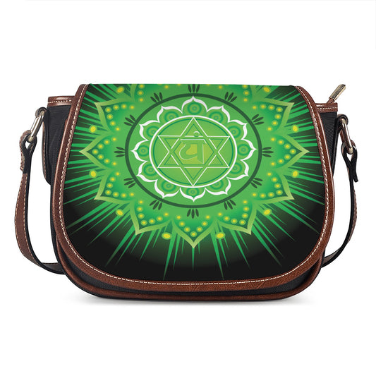Anahata Chakra Mandala Print Saddle Bag