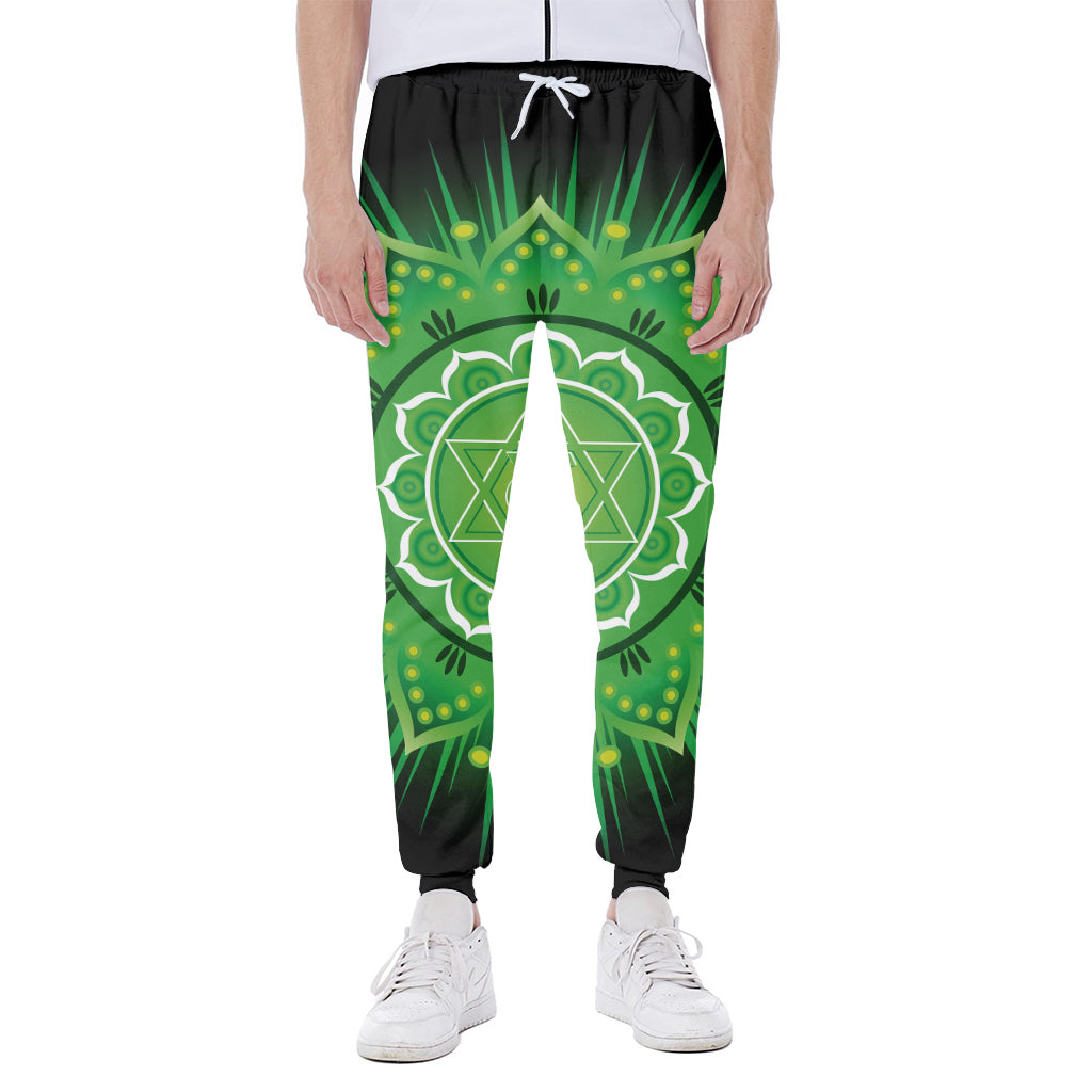 Anahata Chakra Mandala Print Scuba Joggers