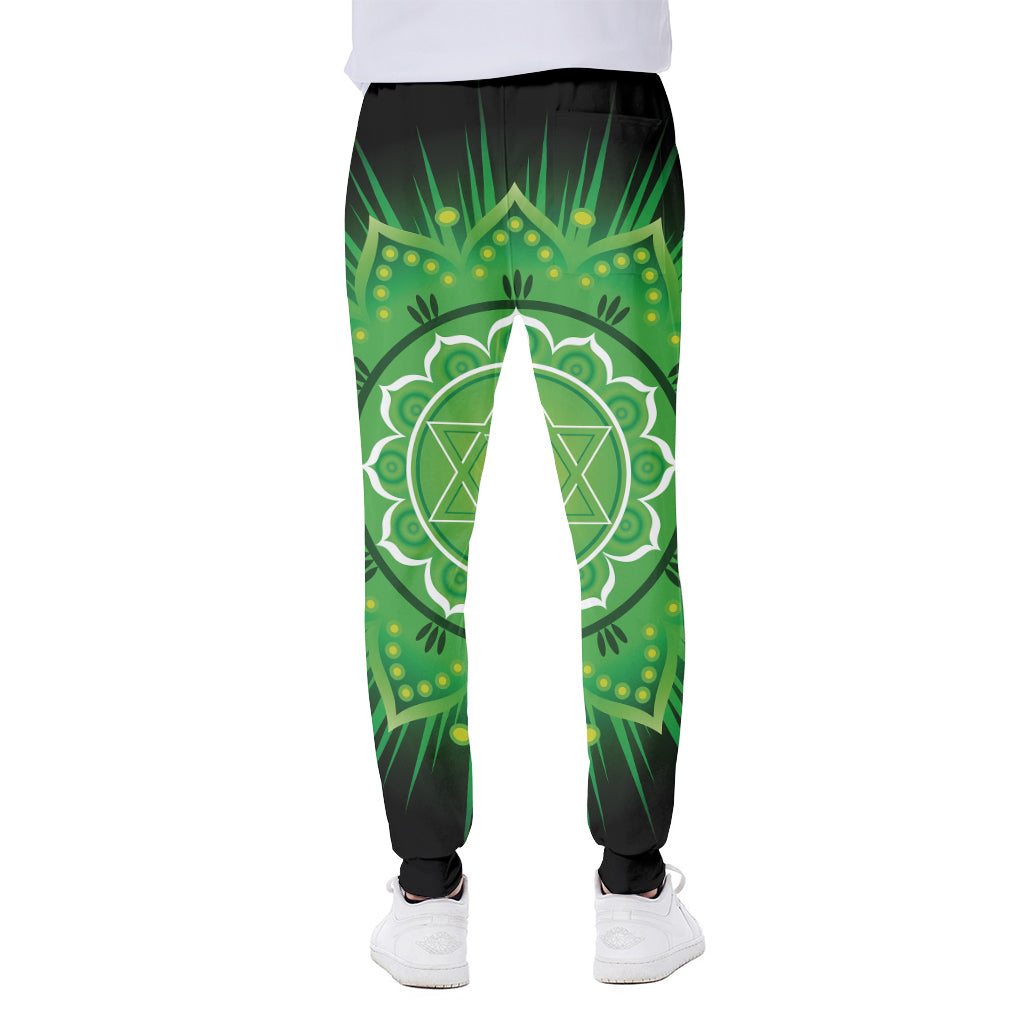 Anahata Chakra Mandala Print Scuba Joggers