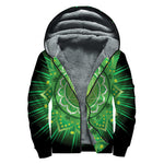 Anahata Chakra Mandala Print Sherpa Lined Zip Up Hoodie