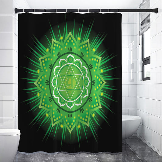 Anahata Chakra Mandala Print Shower Curtain