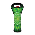 Anahata Chakra Mandala Print Single Neoprene Wine Tote