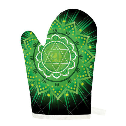 Anahata Chakra Mandala Print Single Oven Mitt