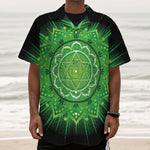 Anahata Chakra Mandala Print Textured Short Sleeve Shirt