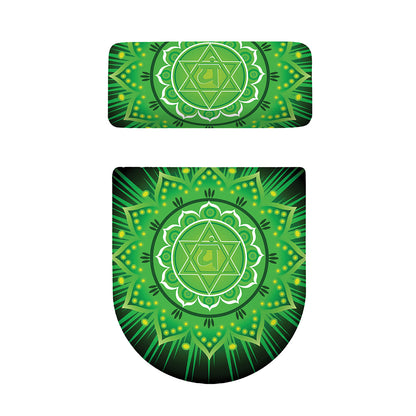 Anahata Chakra Mandala Print Toilet Lid And Tank Cover Set