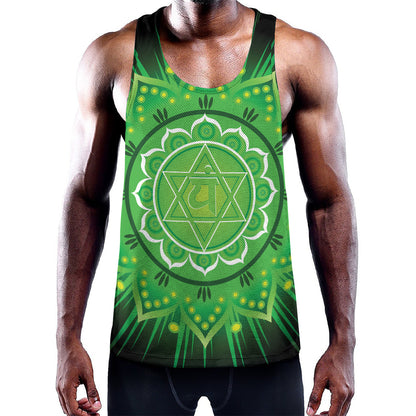Anahata Chakra Mandala Print Training Tank Top