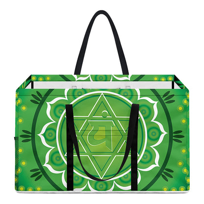 Anahata Chakra Mandala Print Utility Tote Bag