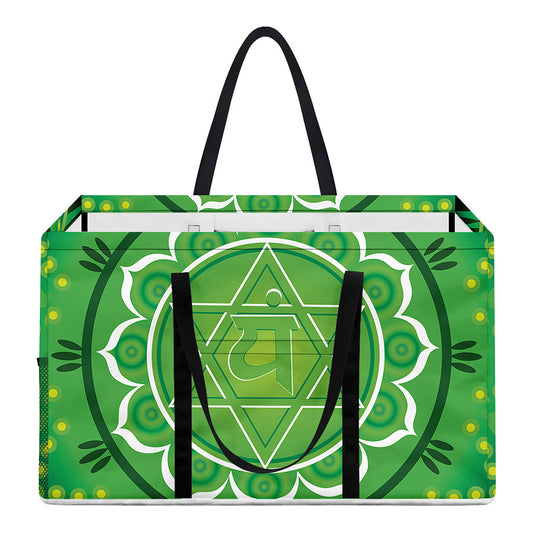 Anahata Chakra Mandala Print Utility Tote Bag