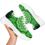 Anahata Chakra Mandala Print White Chunky Shoes