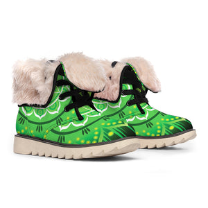 Anahata Chakra Mandala Print Winter Boots