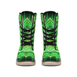 Anahata Chakra Mandala Print Winter Boots