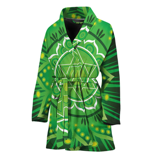 Anahata Chakra Mandala Print Women's Bathrobe